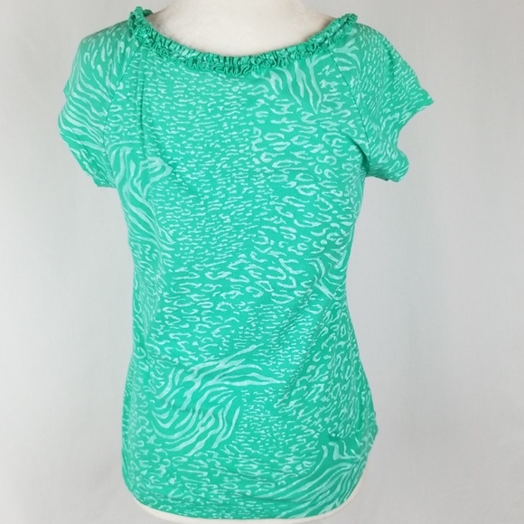 Fresh Produce Green & White Shirt - Picture 6 of 8